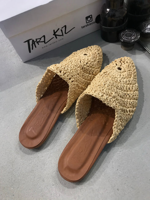 RUNWAY ÖRGÜ SARI DÜZ TERLİK